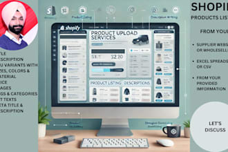upload simple and variable products on shopify store