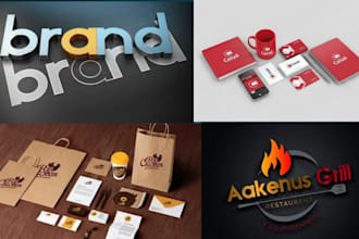 do restaurant branding logo, product naming, food menu design