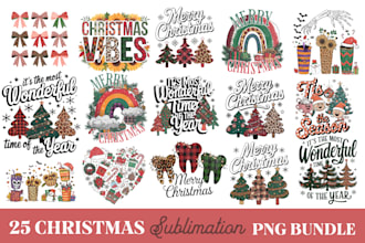 do christmas sublimation designs for your etsy shop