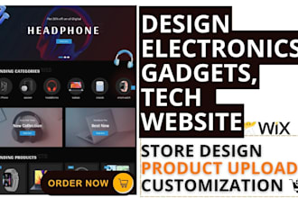 build electronics, gadgets, tech accessories website, accessories website store