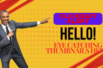 create a custom amazing viral youtube thumbnail for you
