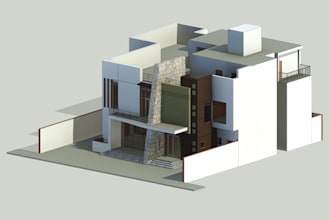 exterior modeling of houses using revit