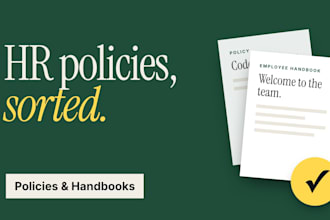 write HR policies and an employee handbook for your business