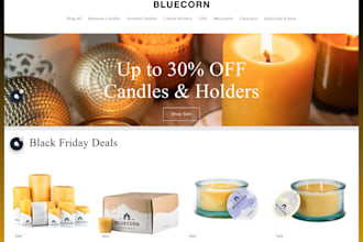 design luxury candle shopify store candle website lighting store candle store