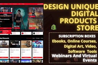 design optimized digital product store ebook online course digital art website
