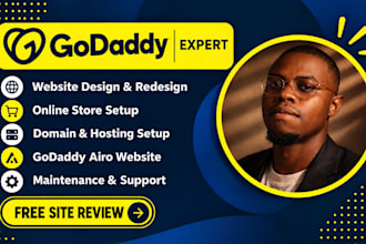 develop godaddy website design godaddy website redesign godaddy airo