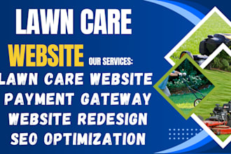 design lawn care website, landscaping, gardening, lawn care service website