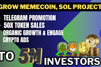 do telegram promotion, run fundraising ads to get donors for your presales token