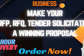 prepare an outstanding bid proposal for your rfp, rfq and tender