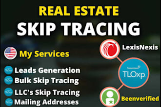 do accurate skip tracing for real estate and llc skip tracing