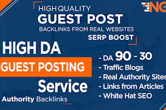 write and publish high da guest post with SEO dofollow backlinks