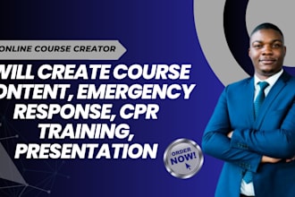 create course content, emergency response, cpr training, presentation