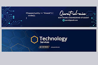 design a professional linkedin banner or background