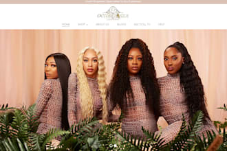 design hair extension website, hair extension shopify store, beauty website