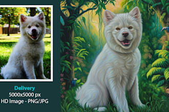 create stunning pet digital painting
