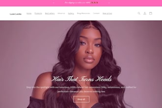 design hair extension store hair extension website hair extension shopify store
