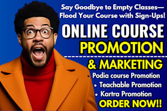 do teachable, kartra, podia, thinkific online course promotion to active student