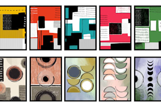 create unique digital abstract wall arts