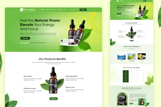 do figma website design, website UI UX mockup or landing pages in figma