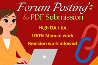 do forum posting and PDF submission services for SEO and brand growth