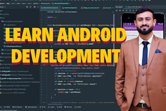 teach java,kotlin,xml,android app developement using android studio