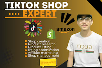 setup your UK,USA tiktok shop and manage, do affiliate marketing