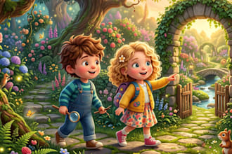 illustrate children story book illustration and 3d children story book