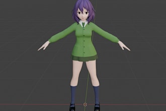make a 3d anime character model