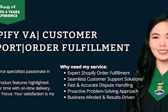 do shopify order fulfillment, customer support,  dispute