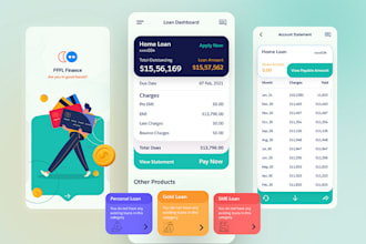 do a responsive wallet app, bank app, payment app, fintech app and loan app