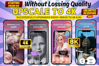 enhance photo retouching to 4k upscale image