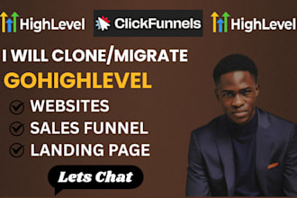 clone go high level website, replicate clickfunnels landing pages, sales funnel
