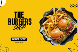 design social media posts for restaurant, fast food, pizza, cafe, dessert shop