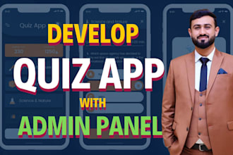 develop quiz android app with admin panel