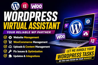 be your wordpress virtual assistant for any type of wp tasks