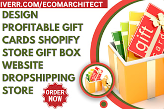 design profitable gift cards shopify store gift box website dropshipping store