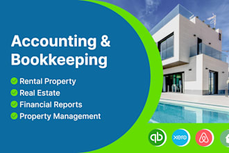 do bookkeeping for property real estate airbnb  quickbooks online xero