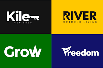 do modern minimalist lettermark or wordmark logo design