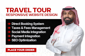 design responsive feature packed travel tour website design for agency