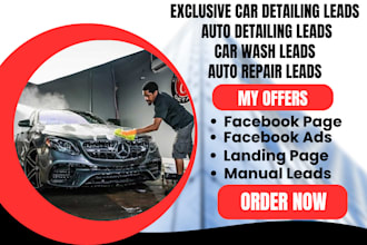 generate car detailing leads auto detailing leads auto repair, car wash leads