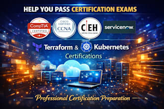 help you pass comptia, ccna, ccnp, ceh and servicenow certifications