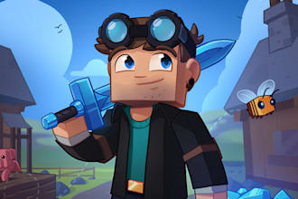 create a custom minecraft profile picture or avatar graphic