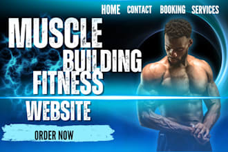 build muscle building website fitness coach and yoga, gym sport nutrition store