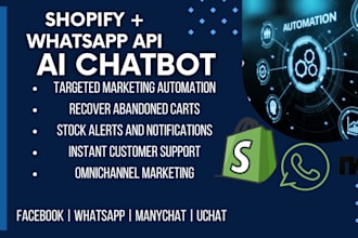 setup shopify whatsapp API ai chatbot for shopify ecommerce store