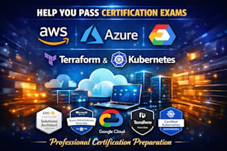 help you pass AWS, azure, gcp, terraform and kubernetes certifications
