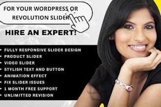 fix or create responsive revolution slider, smart slider, layer slider or banner