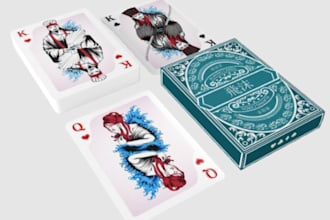 draw custom tarot card zodiac oracle playing card tcg with box design