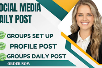 create daily social media post for any of your social media account ads campaign