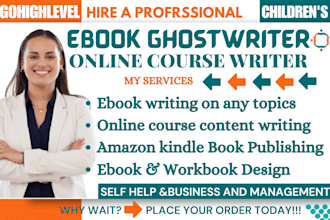 write health, fitness and medical ebook, ebook writer, nonfiction ghostwriter