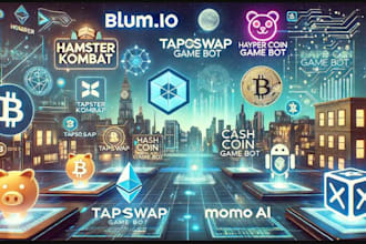 do tapswap pixelverse blum crypto game hamster kombat tap bot on ton chain